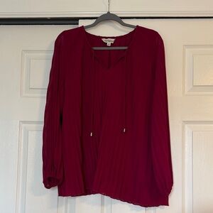 DAVI & DANI Burgundy Blouse